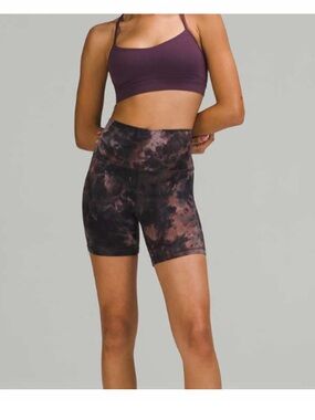 Lululemon super high waist Align shorts - 10" - Diamond Dye Graphite Grey/pink